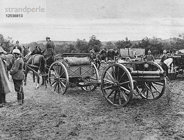 Deutsche Artillerie  Erster Weltkrieg  1915. Künstler: Unbekannt