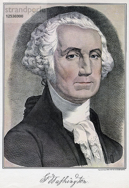 George Washington  erster Präsident der Vereinigten Staaten  19. Jahrhundert: Currier und Ives