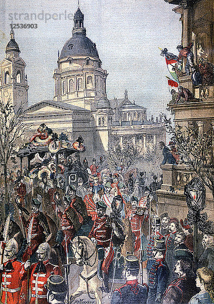 Beerdigung von Lajos Kossuth  Budapest  21. März 1894. Künstler: Paul Merwart