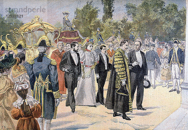 Der Oberbürgermeister von London besucht Bordeaux  Frankreich  1895. Künstler: F. Meaulle