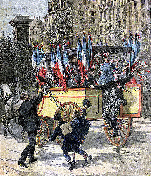 Die Wehrpflichtigen von 1892  (1892). Künstler: Henri Meyer