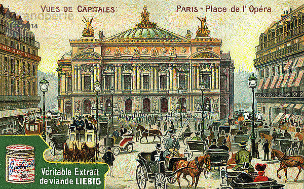 Ansichten von Hauptstädten: Place de lOpera  Paris  um 1900. Künstler: Unbekannt