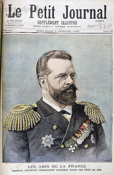 Admiral Nikolai Skrydlov  russischer Marineoffizier  1895. Künstler: F. Meaulle