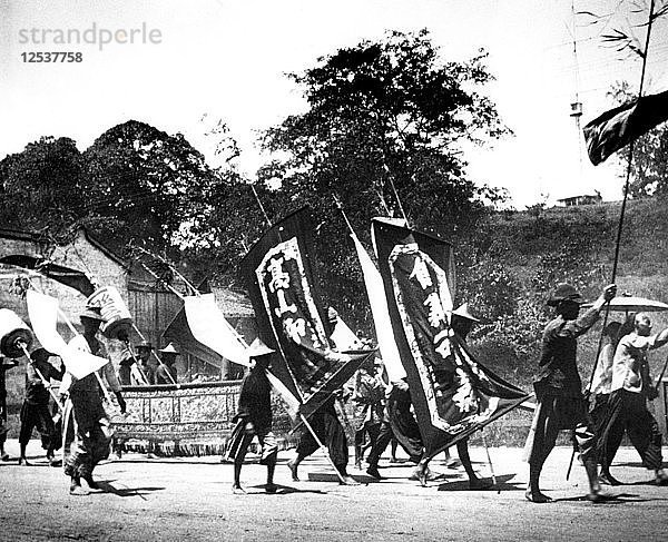 Fahnenträger  Singapur  1900. Künstler: Unbekannt