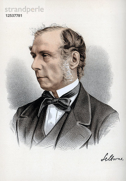 Roundell Palmer  1. Earl of Selborne  britischer Rechtsanwalt und liberaler Politiker  um 1890 Künstler: Cassell  Petter & Galpin