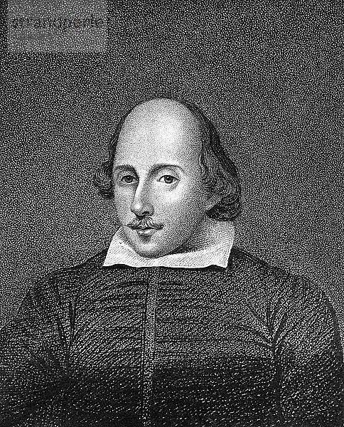 William Shakespeare  englischer Dichter und Dramatiker. Künstler: William Thomas Fry