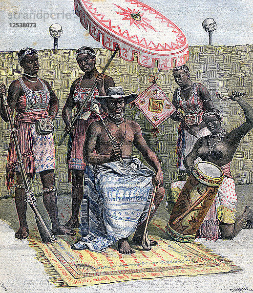 Behanzin  König von Dahomey  1892. Künstler: Henri Meyer