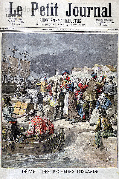Ausfahrt der isländischen Fischer  1894. Künstler: Frederic Lix