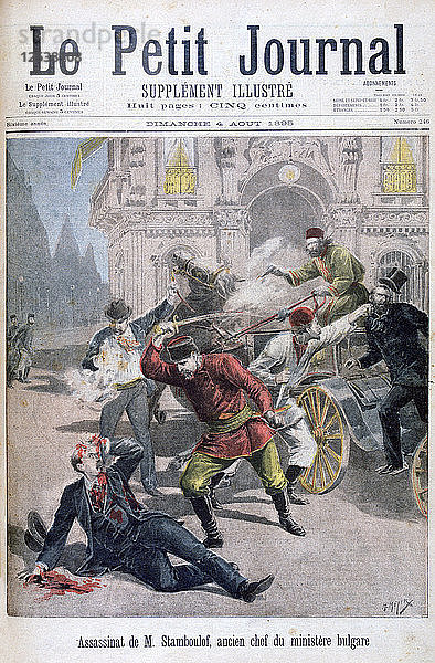 Ermordung von Stefan Stambulov  Sofia  Bulgarien  1895. Künstler: Henri Meyer
