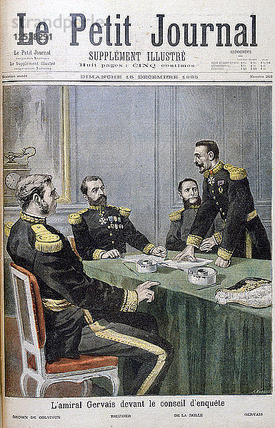 Admiral Gervais vor dem Untersuchungsausschuss  1895. Künstler: F. Meaulle