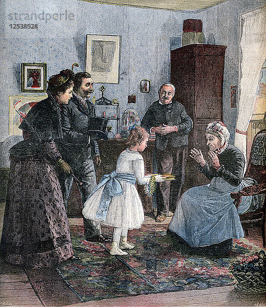 Die ersten Lorbeeren  1891. Künstler: Henri Kain