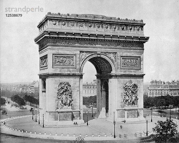 Arc de Triomphe  Paris  Ende des 19. Jahrhunderts Künstler: John L. Stoddard