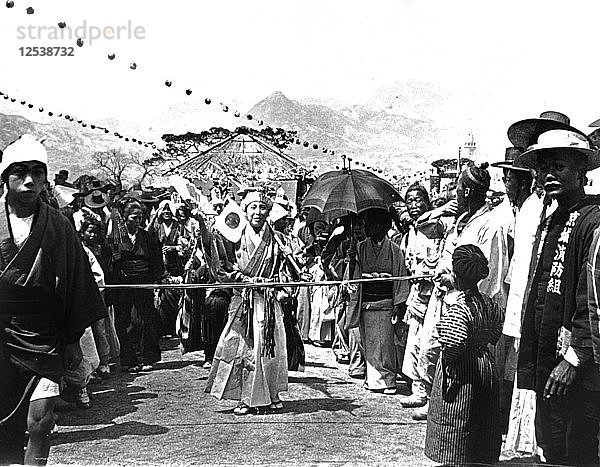 Festspiele  Korea  1900. Künstler: Unbekannt