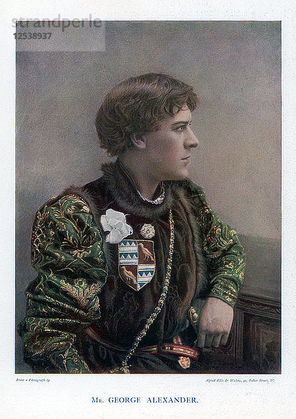 Sir George Alexander  englischer Schauspieler und Theatermanager  1901  Künstler: Ellis & Walery