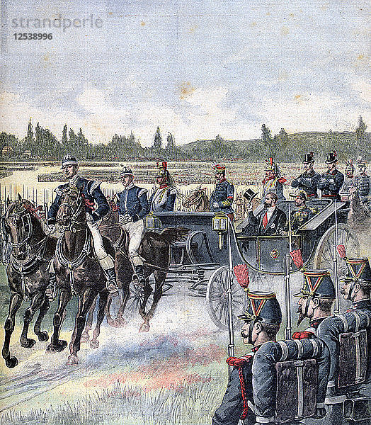 Ankunft des Präsidenten der Republik  Militärparade  14. Juli 1891. Künstler: Henri Meyer