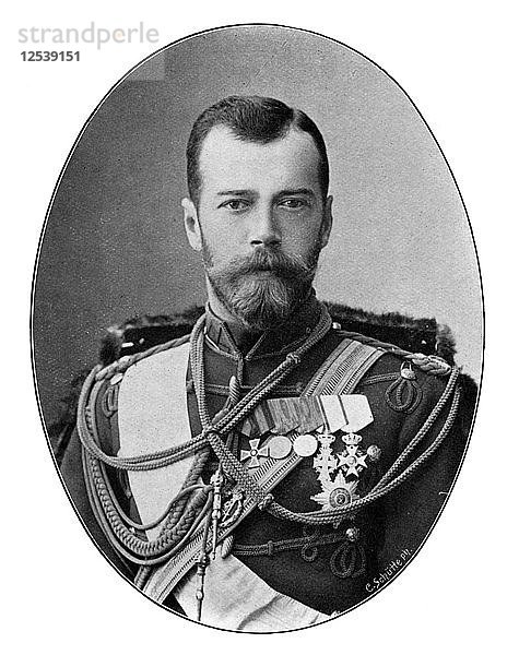 Zar Nikolaus II. von Russland  1901.Künstler: C. Schutte