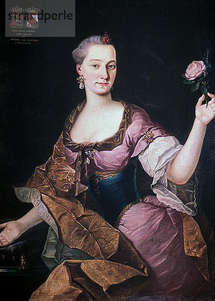 Maria Anna Freyin von Erberg  Ljubljana  um 1741-1769. Künstler: Fortunat Bergant