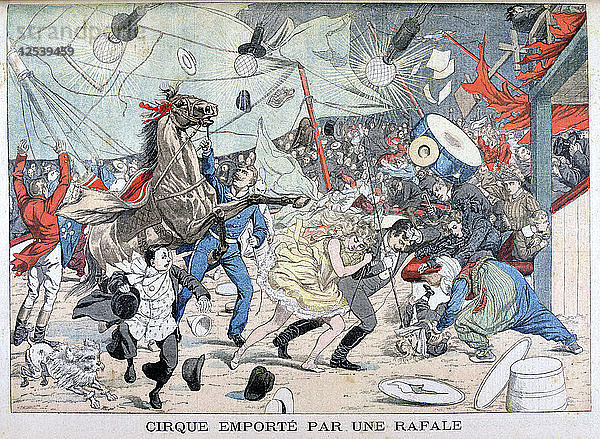 Weggeblasenes Zirkuszelt  Saint Etienne  Frankreich  1903. Künstler: Unbekannt