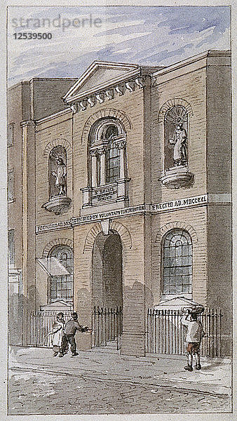 St Brides Schools  Bride Lane  City of London  1840. Künstler: James Findlay