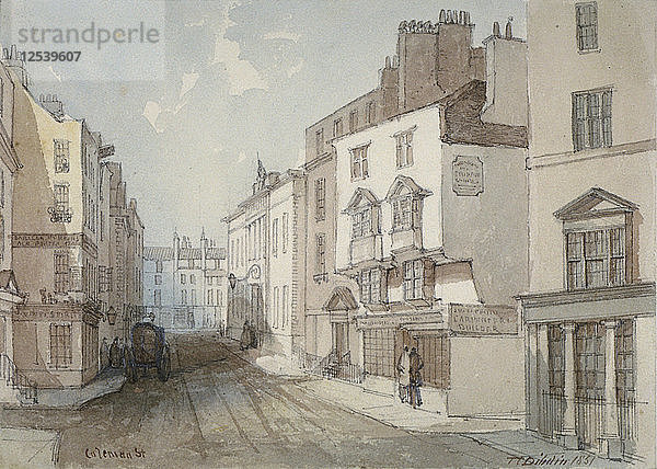 Coleman Street  City of London  1851. Künstler: Thomas Colman Dibdin