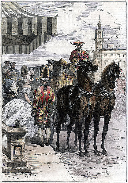 Dame beim Ausgehen während der Londoner Saison  1856 Künstler: Edmund Morin