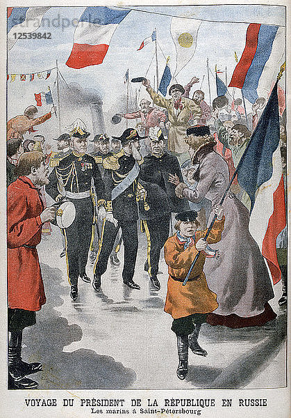Der Präsident der Französischen Republik zu Besuch in St. Petersburg  Russland  1902. Künstler: Unbekannt