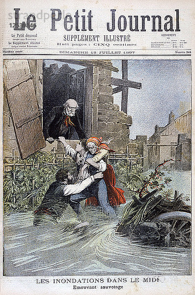 Überschwemmungen im Midi  Südfrankreich  1897. Künstler: Henri Meyer