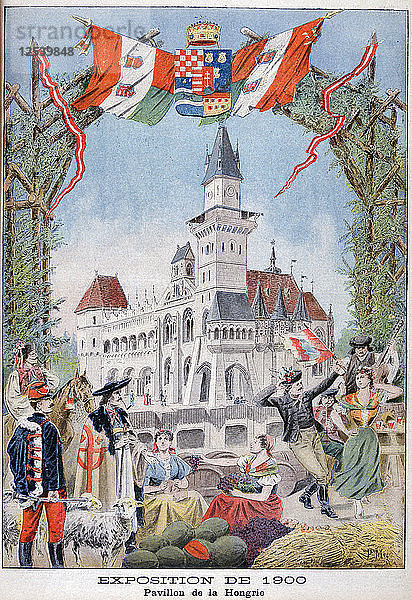Der ungarische Pavillon auf der Weltausstellung von 1900  Paris  1900. Künstler: Unbekannt