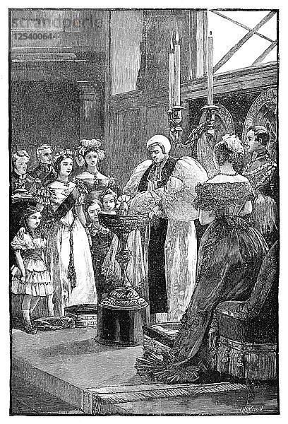 Die Taufe von Prinzessin Louise  um 1848  (1900) Künstler: William Heysham Overend