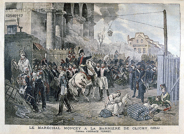Das Tor von Clichy während der Verteidigung von Paris  30. März 1814  (1904). Künstler: Unbekannt