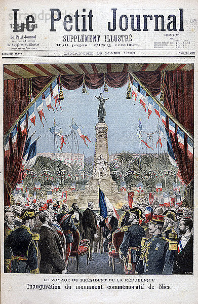 Präsident Faure bei der Einweihung eines Denkmals in Nizza  1896. Künstler: Henri Meyer