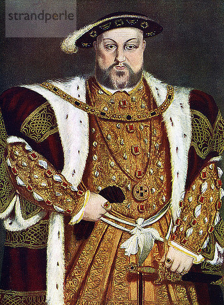König Heinrich VIII.  um 1538-1547  (um 1900-1920). Künstler: Unbekannt