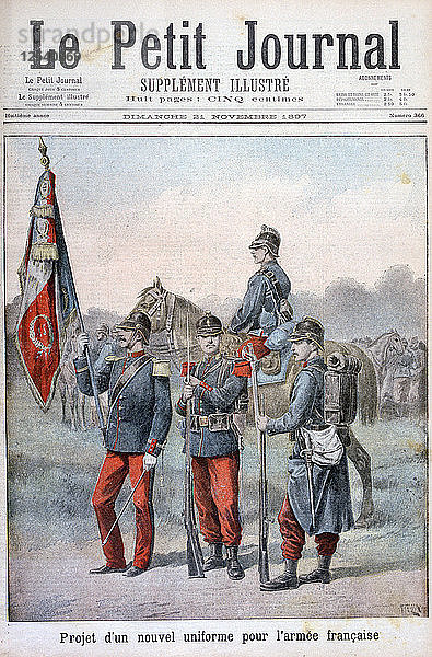Vorschlag für die neuen Uniformen der französischen Armee  1897. Künstler: Henri Meyer