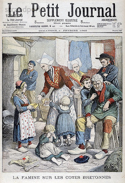 Die Hungersnot der bretonischen Fischer  1903. Künstler: Unbekannt