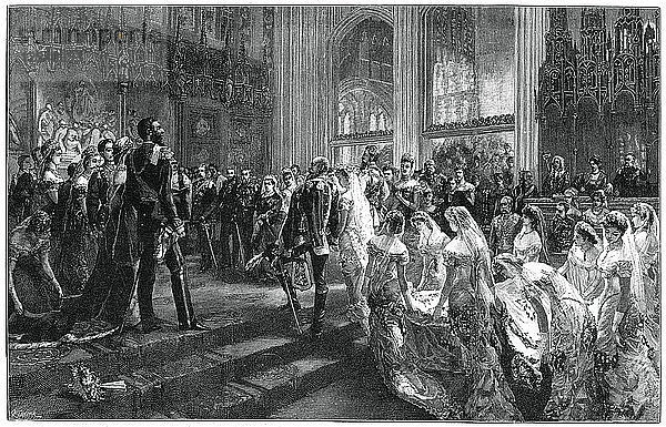 Heirat des Herzogs und der Herzogin von Connaught  13. März 1879  (1900) Künstler: Sydney Prior Hall