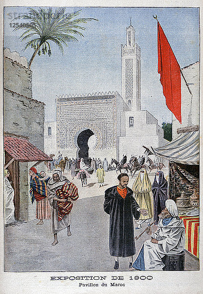 Der marokkanische Pavillon auf der Weltausstellung von 1900  Paris  1900. Künstler: Unbekannt