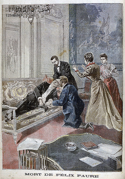 Der Tod von Felix Faure  1899. Künstler: Oswaldo Tofani