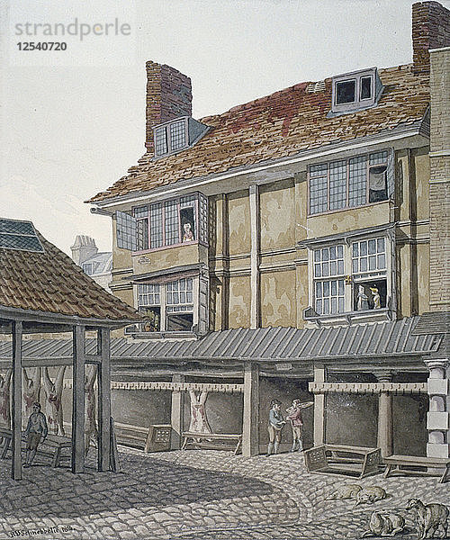 Leadenhall Market  City of London  1814. Künstler: Robert Blemmell Schnebbelie