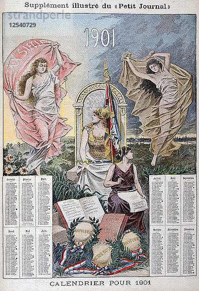 Kalender für 1901. Künstler: Unbekannt