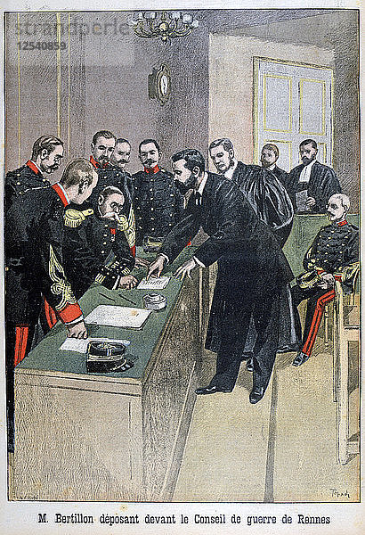 Alphonse Bertillon  französischer Polizeibeamter  1899. Künstler: Oswaldo Tofani