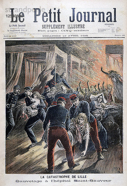 Katastrophe im Krankenhaus Saint-Sauveur  Lille  Frankreich  1896. Künstler: Henri Meyer