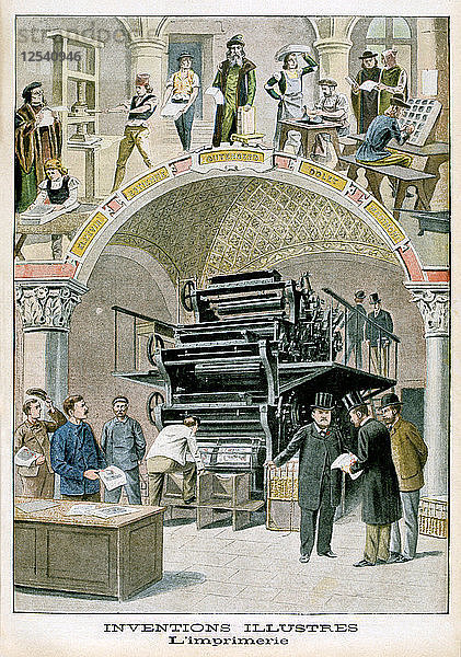 Erfindungen  Das Druckwerk  1901. Künstler: Unbekannt