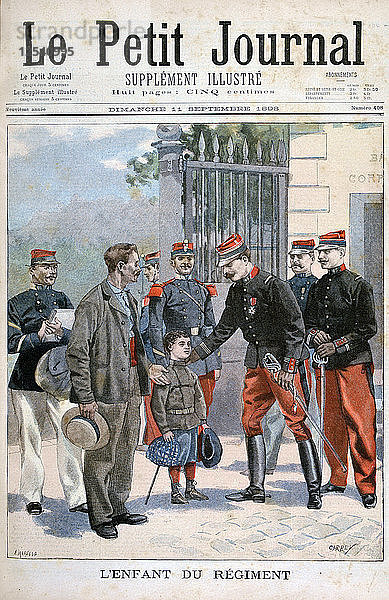 Das Kind des Regiments  1898. Künstler: F. Meaulle