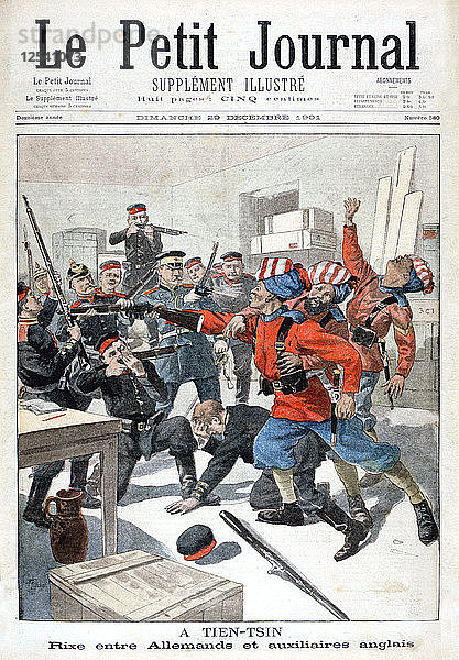 Zwischenfall zwischen deutschen Truppen und britischen Hilfstruppen  Tientsin  China  1901. Künstler: Unbekannt