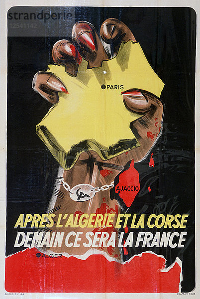 Nach Algerien und Korsika: Morgen wird es Frankreich sein  1943-1944. Künstler: Unbekannt