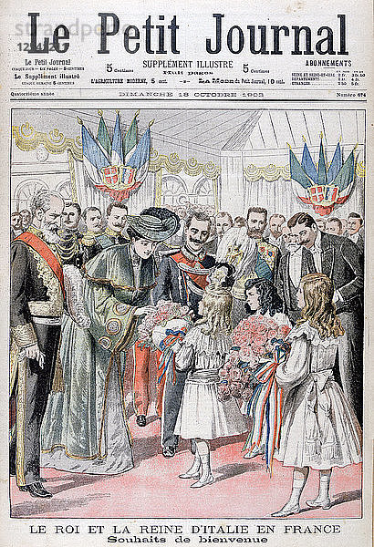 Der König und die Königin von Italien in Frankreich  1903. Künstler: Unbekannt