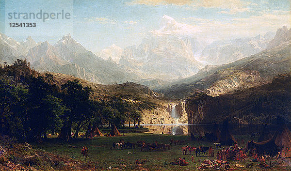 Die Rocky Mountains  Landers Peak  1863. Künstler: Albert Bierstadt