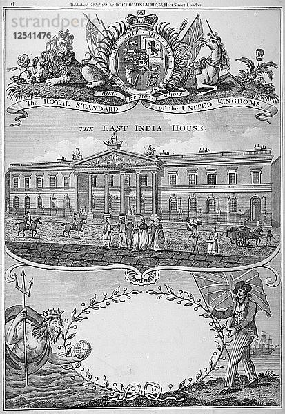 East India House  Leadenhall Street  City of London  1821. Künstler: Anon