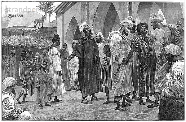 Der Sklavenmarkt in Marokko  1888. Künstler: Richard Caton Woodville II