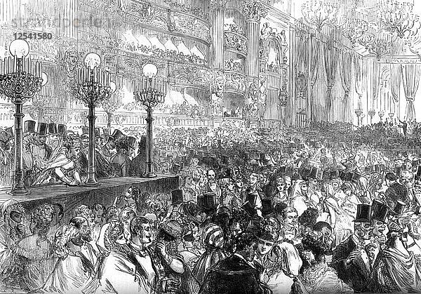 Kostümball in der neuen Grand Opéra  Paris  zugunsten der Armen  1875. Künstler: Unbekannt